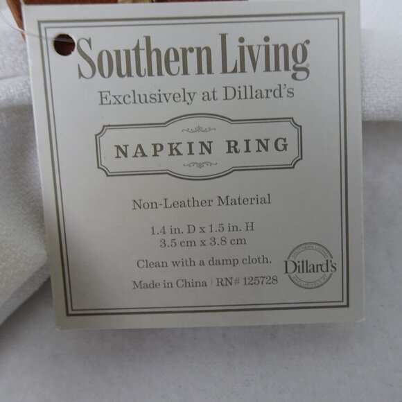 Brown Napkin Rings Faux Leather Vegan Farmhouse Set Of 12 Holiday - Picture 6 of 9